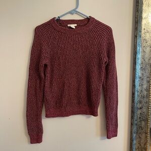 H&M Maroon Crew Neck Sweater